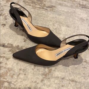 Manolo Blahnik kitten sling back